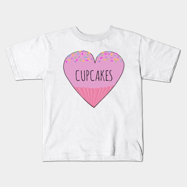 I LOVE CUPCAKES! Kids T-Shirt by wanungara